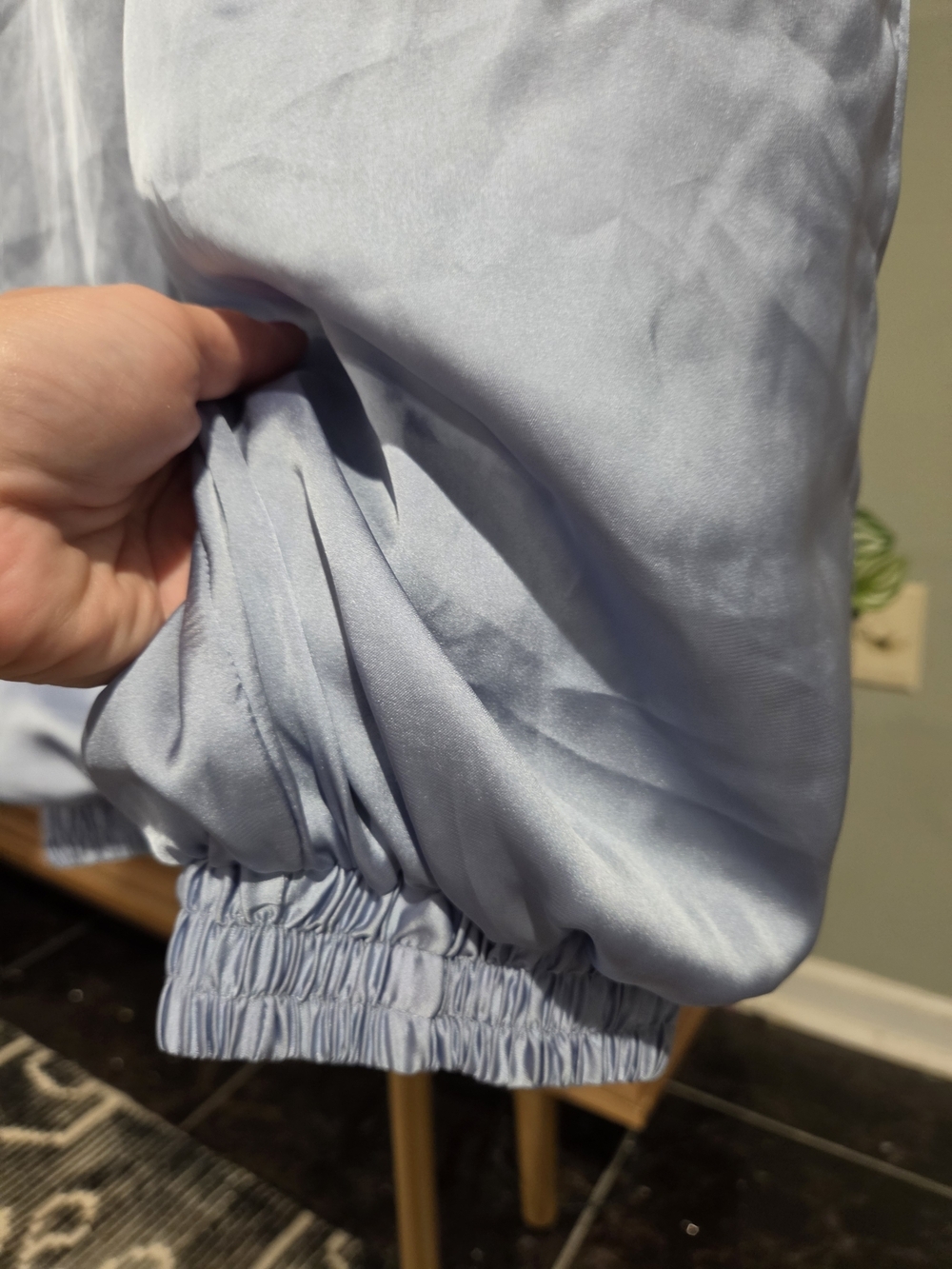 Zara Blue Satin Balloon Jogger Pants Size M - Picture 16 of 16